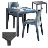 Stół Ipae Progarden tworzywo sztuczne kwadratowy 79 x 79 x 72 cm