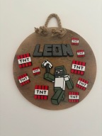 Tabliczka Pokoj Dziecka Dekoracja Prezent Minecraft