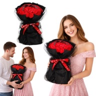 BUKIET RÓŻ RÓŻE SZTUCZNE KWIATY JAK ŻYWE PREZENT WALENTYNKI PIĘKNE MYDLANE