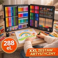 Zestaw artystyczny dla dzieci 288 el. Maaleo walizka XXL Kreatywny zestaw