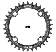 Zębatka do roweru Deckas Narrow Wide 34T 104 BCD do Shimano OKRĄGŁA 11s 12s