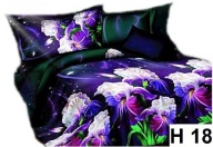 pościel 3 D 200x220 + 2x 70x80 zamek H 18 kwiat jednej nocy 100% bawełna