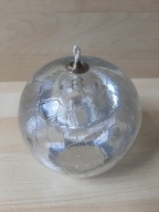 Vintage lampa oliwna kula śr. 10cm ciężkie grube szkło nowa vintage