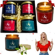 ZESTAW 4X ŚWIECE SOJOWE ZAPACHOWE NATURALNE PREZENT NA WALENTYNKI DLA NIEJ