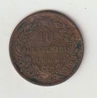 Wlochy 10 centesimi 1866