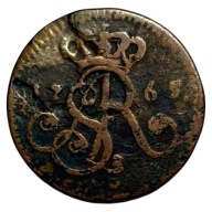 POLSKA - 1 GROSZ - 1765. - SAP - DESTRUKT