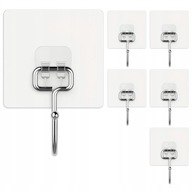 WIESZAK SAMOPRZYLEPNY MOCNY ŁAZIENKOWY HACZYK WODOODPORNY HAK UCHWYT 6 SZT.