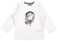 BIAŁA BLUZA BLUZKA DZIEWCZĘCY T-SHIRT DLA DZIECKA DZIEWCZYNKI 68 cm 6m+