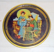 Stara blaszana taca z gejszami - vintage .