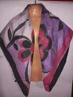 Chustka chusta jedwab czysty jedwab szalik jak nowa