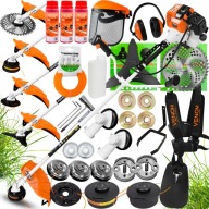 POTĘŻNA KOSA SPALINOWA PODKASZARKA SILNIK 3xGŁOWICA 2xTARCZA 2x PRZEKŁADNIA