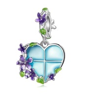 Charms serce witraż kwiaty serce wiosna próba