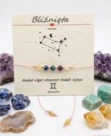 Bransoletka Zodiakalna BLIŹNIĘTA Kamienie Naturalne Znak Zodiaku