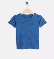 BAWEŁNIANA KOSZULKA BLUZKA NA KRÓTKI RĘKAW T-SHIRT DINOZAURY 104 4 LATA