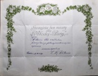 TELEGRAM - SZCZĘŚCIA BEZ MIARY DLA MŁODEJ PARY - KOŚCIAN 1929