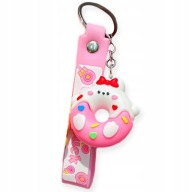 Brelok Króliczek Donut Zając SŁODKA Zawieszka z Paskiem DO KLUCZY Prezent