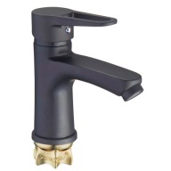 Bateria umywalkowa stojąca Zegor PUD1-A045YB czarny