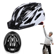 KASK ROWEROWY MĘSKI DAMSKI UNISEX NA ROWER SZARY BIAŁY REGULOWANY WYGODNY