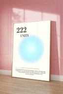 Plakat liczby anielskie 222 auraposter plakaty na ścianę plakat dekoracyjny