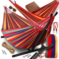 Hamak ze stelażem 200 kg 280 x 150 -XXL