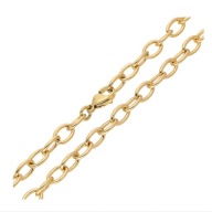 64805 Łańcuszek 18K pozlacany 45 CM 5,6 MM splot ankier