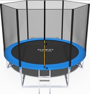 TRAMPOLINA OGRODOWA 312CM Z SIATKĄ DRABINKA FUNFIT NOWOCZESNA BEZPIECZNA