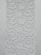 Koronka francuska elastyczna biała szerokość 14cm.