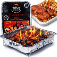 GRILL JEDNORAZOWY TURYSTYCZNY KOMPLETNY TACKA PODPAŁKA BBQ PIKNIK GRIL