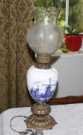LAMPA** MOTYW HOLENDERSKI** MOSIĄDZ **PORCELANA **