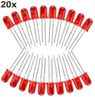 20x Dioda Czerwona Matowa, LED 5mm Komplet 20 szt.