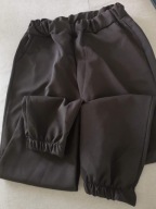 Czarne luźne spodnie z gumkami na dole