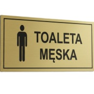 Tabliczka na drzwi laminat grawerski 20x7 cm toaleta męska