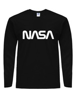 Koszulka Dziecięca Czarna Długi rękaw NASA 12-14 lat - rozmiar 152