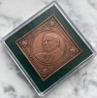 Medal klipa Pamiątka Pontyfikatu Jana Pawła II 1978 -2005 ,w w etui brąz