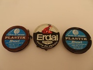 Erdal, Buwi, pudełka po paście do butów, trzy sztuki, PRL, 3 sztuki