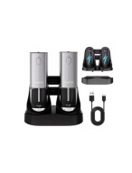 DB30 Elektryczne Solniczka i Pieprzniczka ze Stacją Ładującą Stal 304