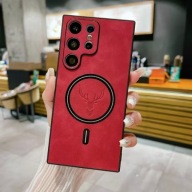 Luksusowe etui do Samsung Galaxy S25 FE czerwone + folia hydrożelowa mat