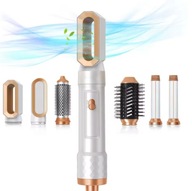 Szczotka do Włosów 6w1 Jonowa Suszarka Lokówka Termiczna Biała Perła&Złoto