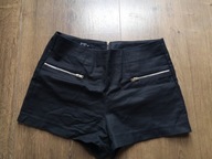Czarne szorty spodenki zip BERSHKA 38 M