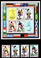 **WM74 ANTIGUA 334-337 BL.15 - PIŁKA NOŻNA
