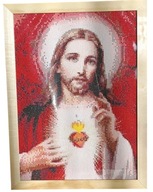 Obraz ręcznie zrobiony haftem diamentowym religijny Jezus Chrystus