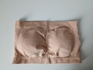 Śliczny biustonosz top opaska bardotka modelujący elastyczny cielisty