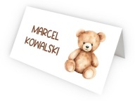 Winietki urodzinowe dla chłopca na stół MIŚ - personalizacja