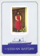 TSS STEFAN BATORY -jadłospis -kolacja -Morze Bałtyckie 1976 rok rejs zimowy