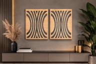 Ażurowy obraz drewniany | Styl boho / japandi wielkość: 50x70cm