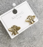 63718 Kolczyki złota stal chirurgiczna piercing pszczoły