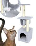 Drapak dla Kota Domek Legowisko Wieża Zabawki - Stabilny i Wielofunkcyjny