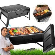 GRILL WĘGLOWY TURYSTYCZNY SKŁADANY PRZENOŚNY OGRODOWY SURVIVAL WALIZKA DOM