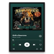 Plakat z ramą 40x50cm Grill u Gawrona – Białas rap muzyka SBM | Prezent