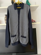 7 SWETER NEXT CIEŃKI ROZPINANY GEOMETRYCZNE WZORY